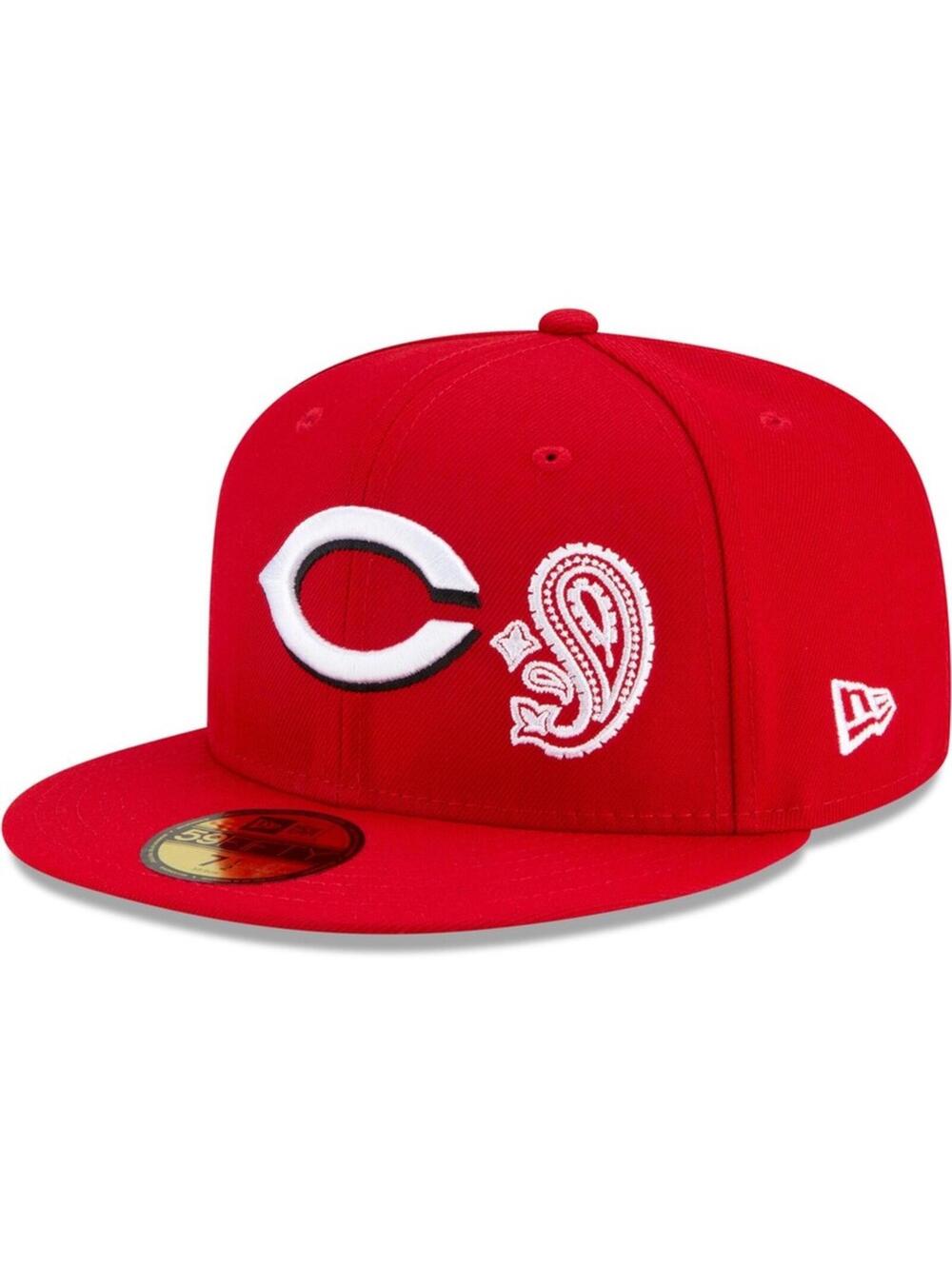 New Era Cincinnati Reds Multicolor Paisley Brim 59FIFTY 73/8